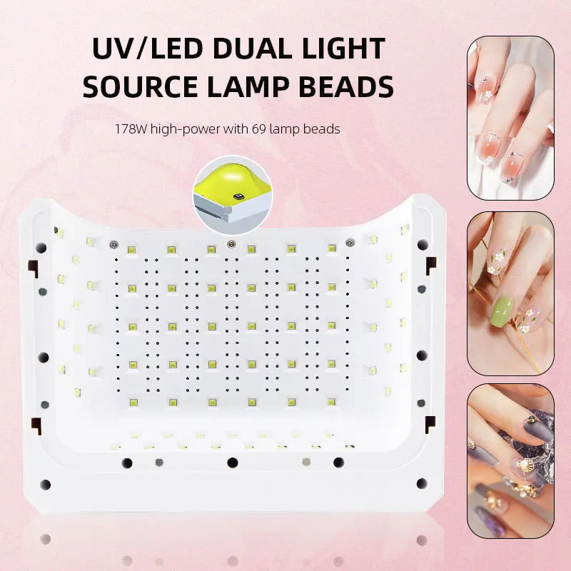 178W UV LED Lamp For Nails Gel Polish Drying Lamp