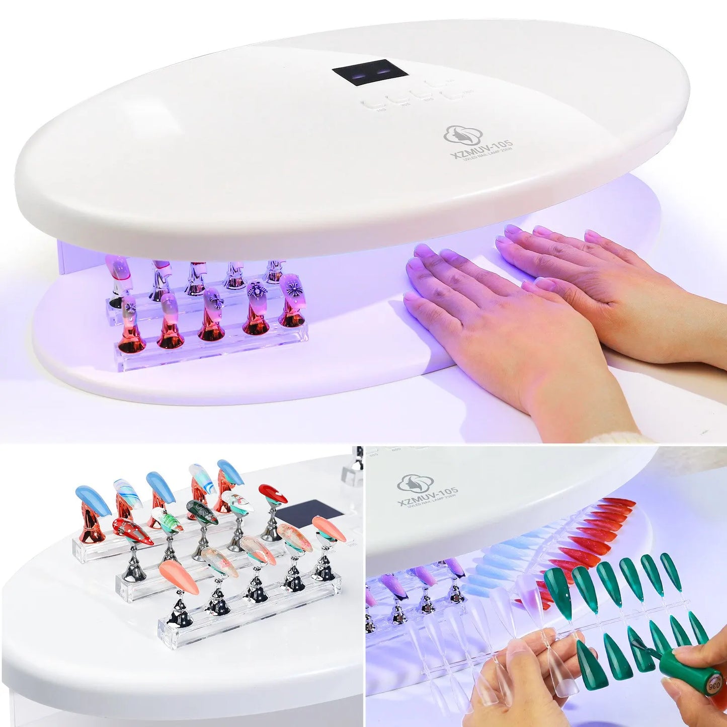 72W Nail Gel Polish Dryer Machine 96 LEDs UV Manicuring LED Lamp