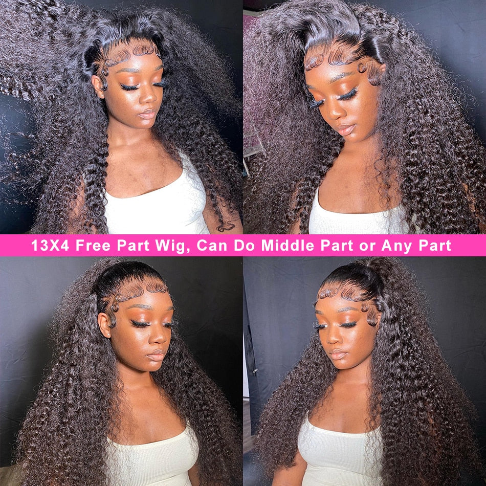 Luvin 250% 32 Inch Deep Wave Transparent 13x6 Lace Frontal Human Hair Wigs - your-beauty-matters