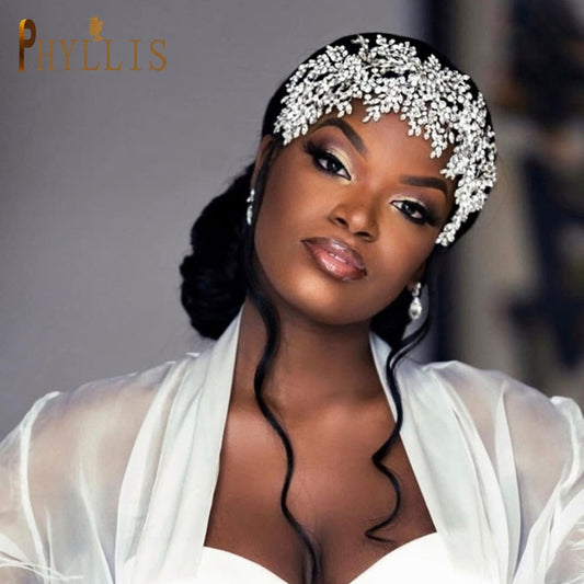 Silver Bridal Headband Crystal Wedding Headpieces