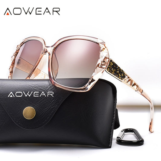 AOWEAR Oversized Polarized Square Sunglasses