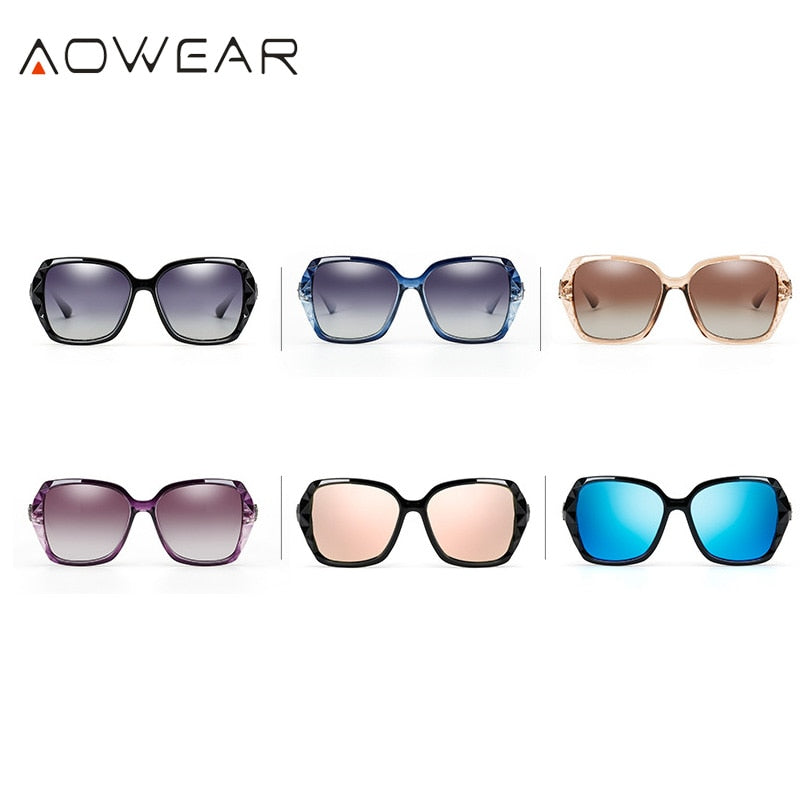 AOWEAR Oversized Sunglasses Women Polarized Square Sunglasses