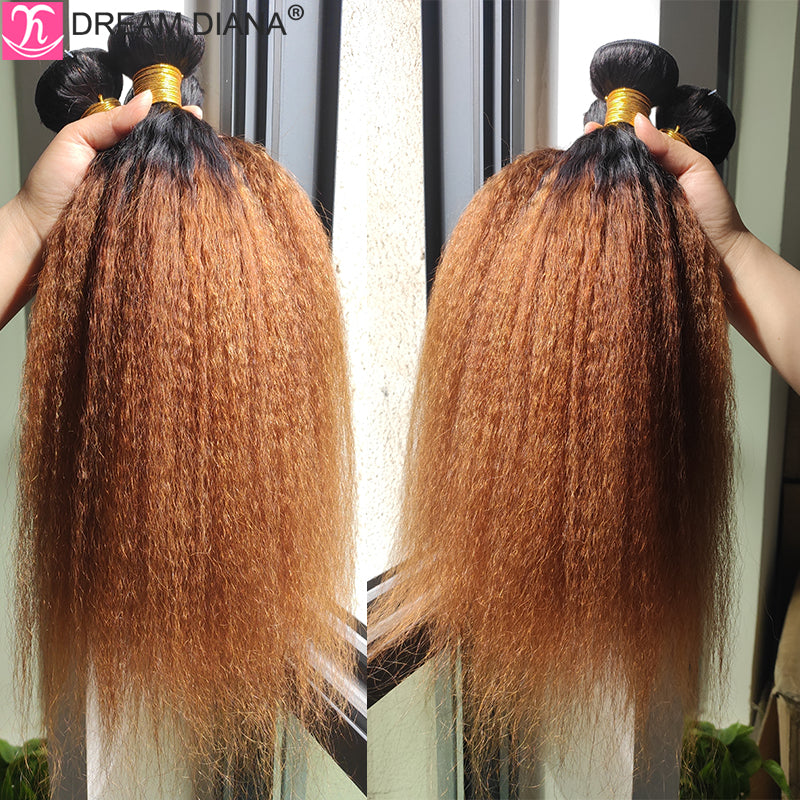 Dreamdiana Remy Malaysian Kinky Straight Bundles With Closure T1b 30 - your-beauty-matters