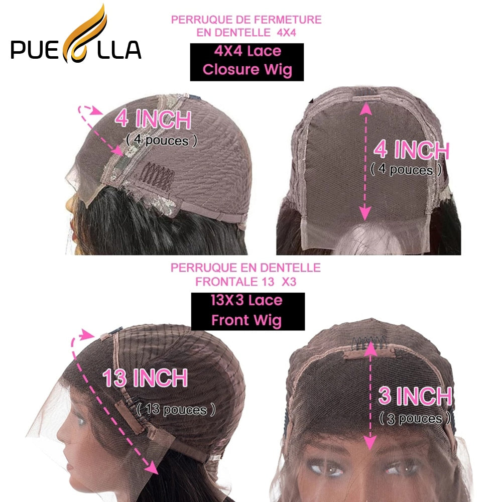 Grey Colored Short Bob Human Hair Lace Front Wig - Glueless Lace Closure & Frontal Wigs