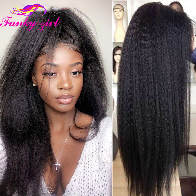 FG Brazilian Kinky Straight Human Hair Wigs - your-beauty-matters