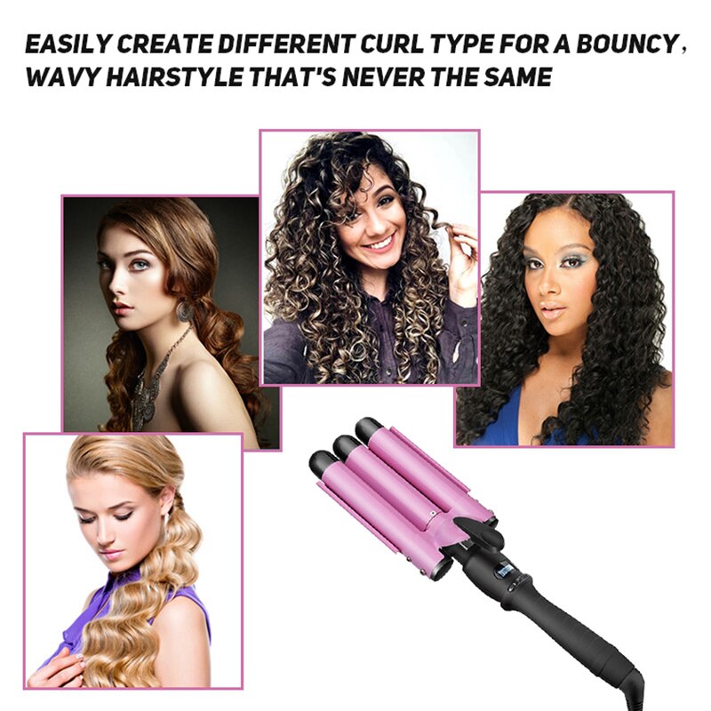 Ihongsen LCD Curling Iron Ceramic Curling Iron