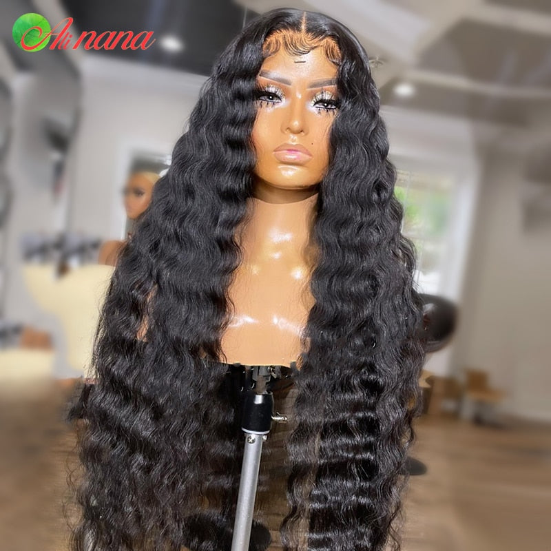 13x6 Lace Frontal Wigs Highlight Brown Deep Wave Transparent - your-beauty-matters