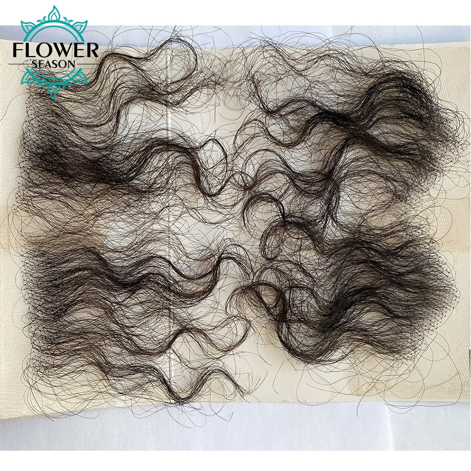 Hd Lace Baby Hair Strips: 4 Pcs Human Hair Baby Hair Edges