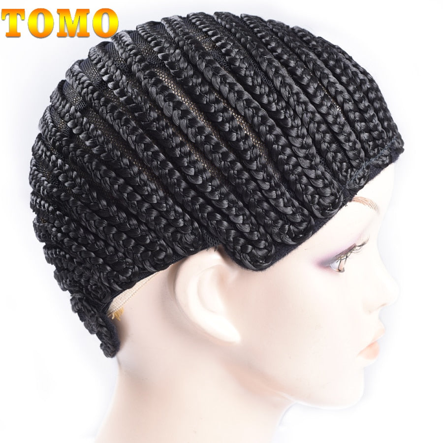 TOMO 1pcs Black Super Elastic Cornrow Cap - your-beauty-matters