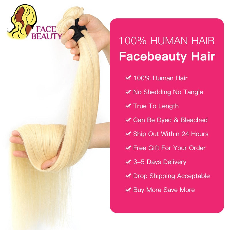 Facebeauty 613 Blonde Brazilian Hair Bundle Straight Weave - your-beauty-matters