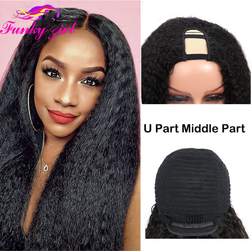 FG Brazilian Kinky Straight Human Hair Wigs - your-beauty-matters