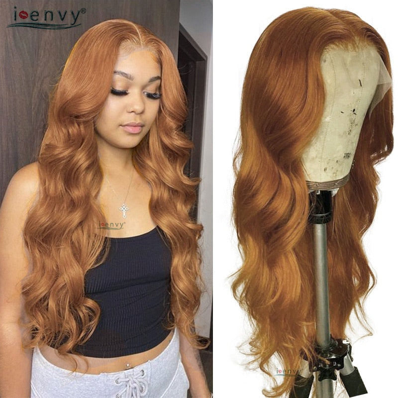 I-Envy Ginger Blonde Lace Front Human Hair Wigs Body Wave - your-beauty-matters