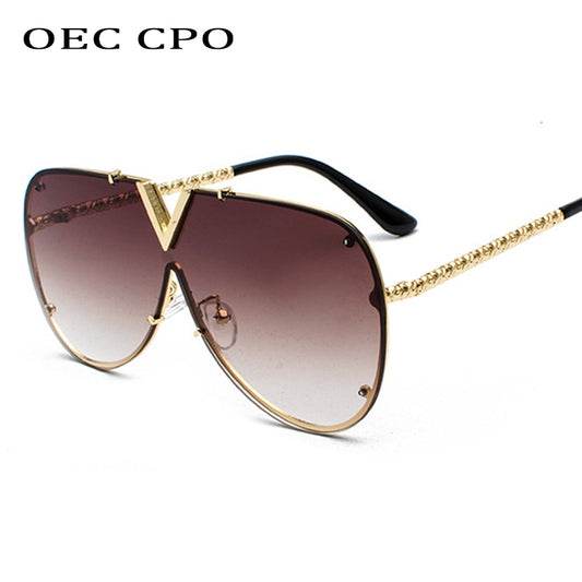Fashion Oversized Sunglasses-Style Oculos De Sol Uv400 O2