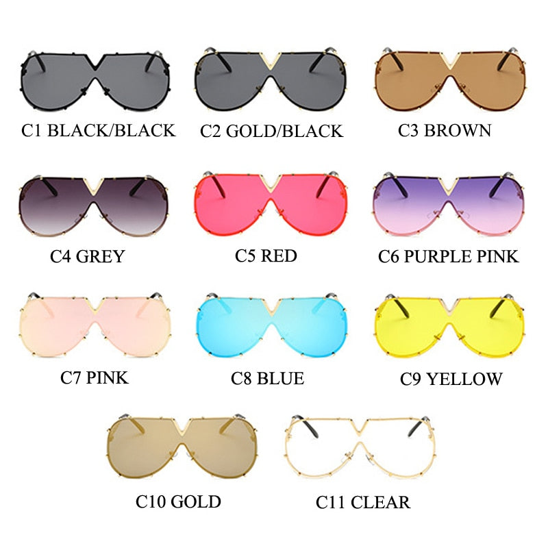 Fashion Oversized Sunglasses-Style Oculos De Sol Uv400 O2