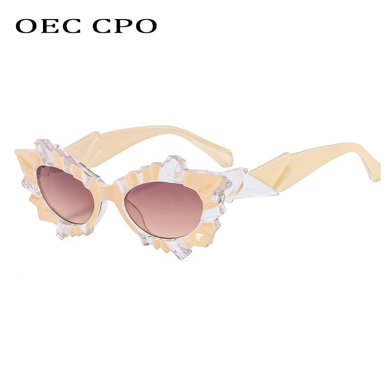 OEC CPO Irregular Steampunk Cat Eye Sunglasses