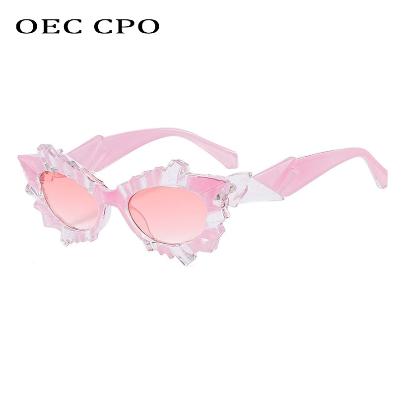 OEC CPO Irregular Steampunk Cat Eye Sunglasses