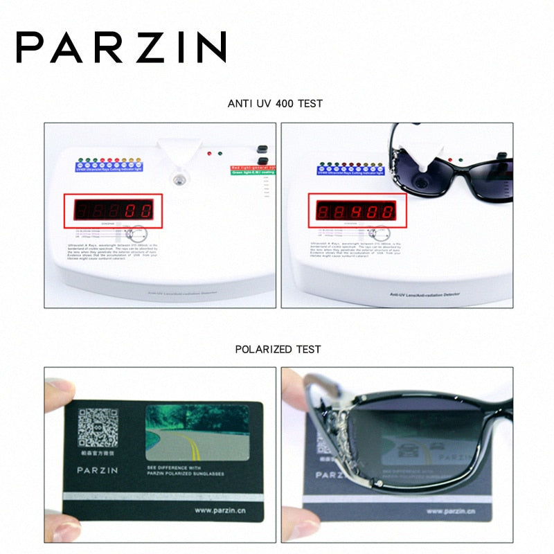 PARZIN Luxury Polarized Sunglasses Black With Packing PZ18|