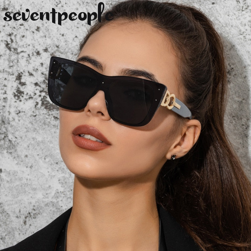 Rimless Cat Eye Luxury Design Frameless Sunglasses