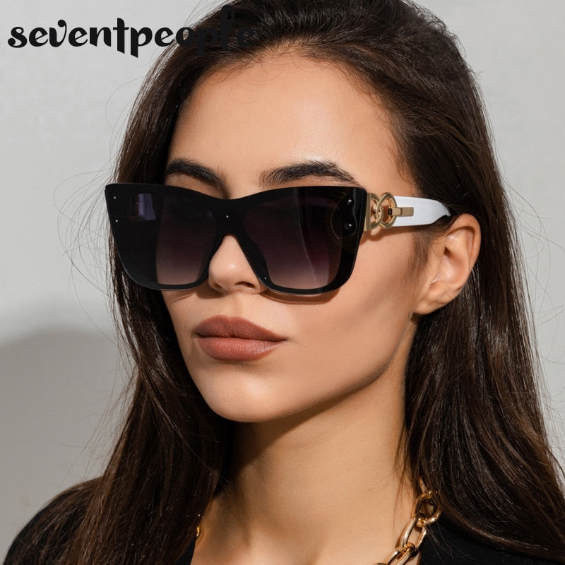 Rimless Cat Eye Luxury Design Frameless Sunglasses