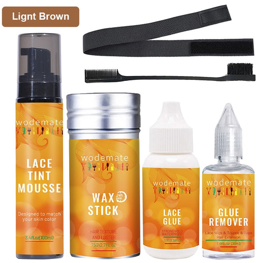 Lace Tint Mousse Wig Tint Spray For Wig+Lace Front Wig Glue Waterproof Lace Glue Invisible Hair Glue+Wax Stick Edge Control - your-beauty-matters