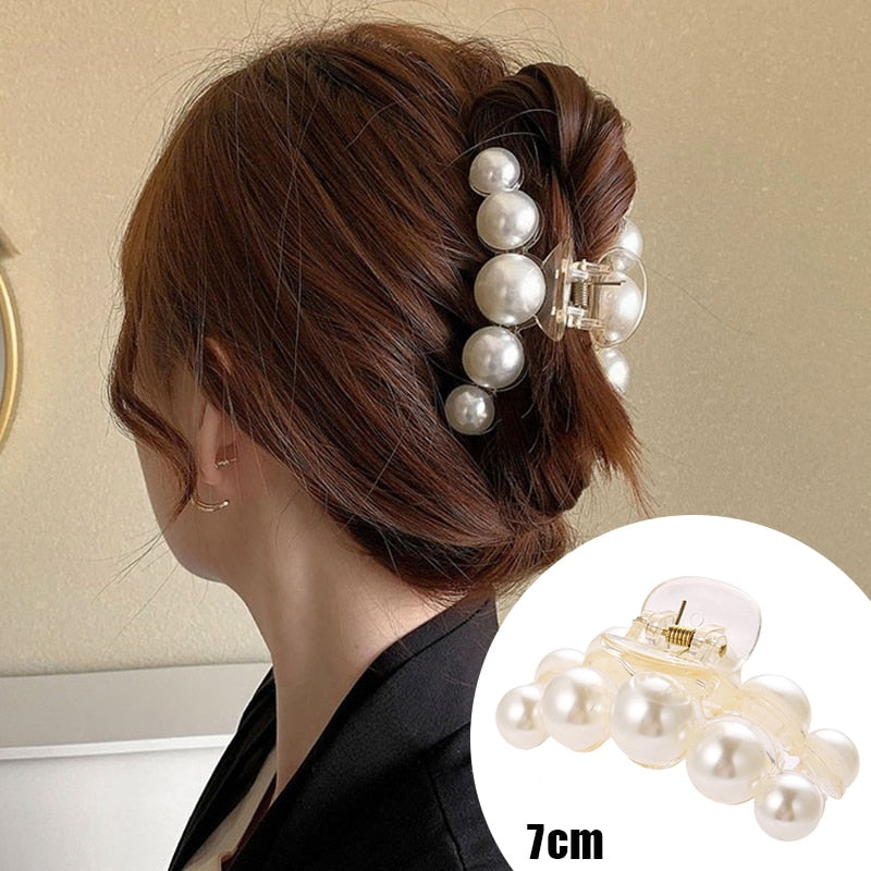 Pearl Hair Claw Set Clip for Women Gold Color Hairpins - your-beauty-matters