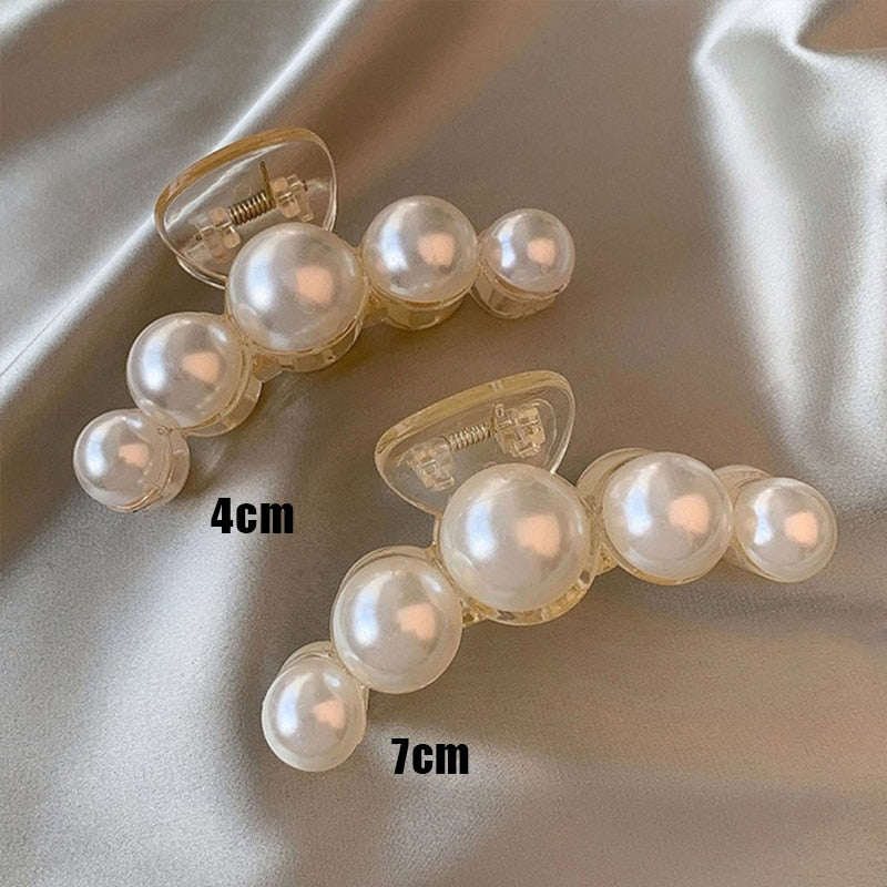Pearl Hair Claw Set Clip for Women Gold Color Hairpins - your-beauty-matters