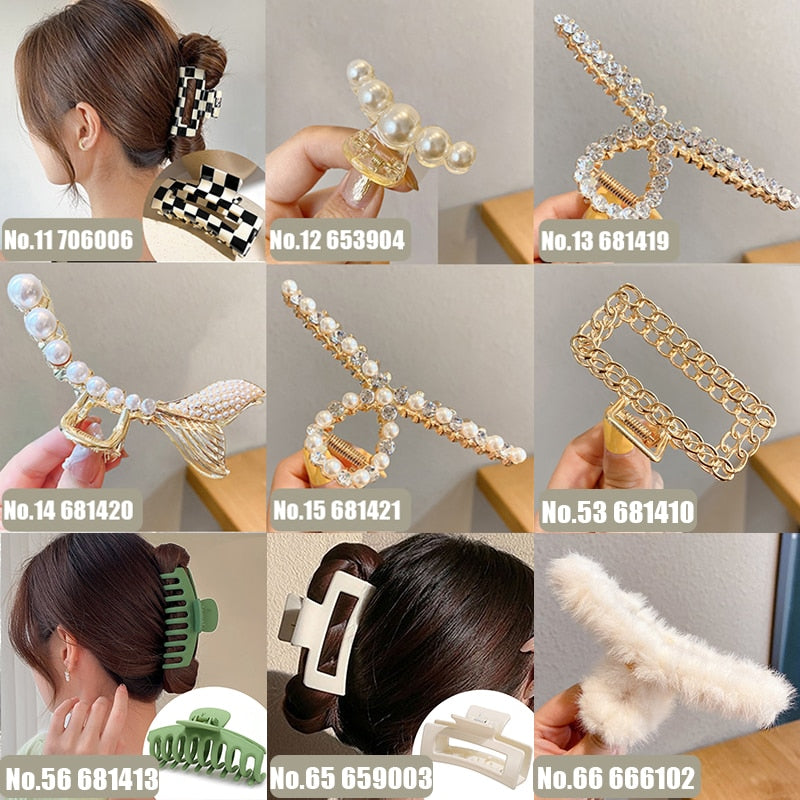 Pearl Hair Claw Set Clip for Women Gold Color Hairpins - your-beauty-matters
