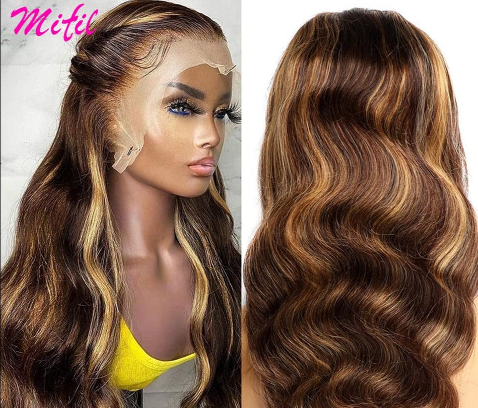 Mifil HD Transparent Lace Frontal Wig Highlight Wig - your-beauty-matters