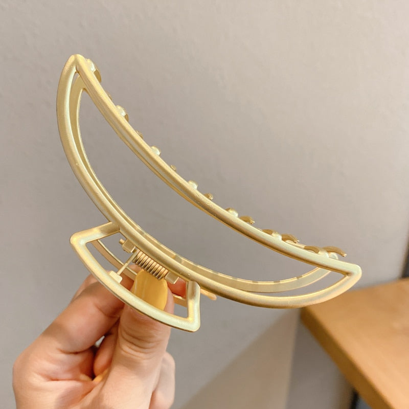 Pearl Hair Claw Set Clip for Women Gold Color Hairpins - your-beauty-matters