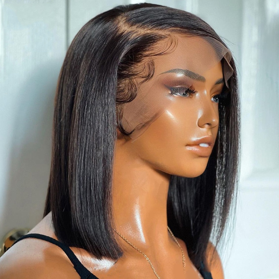 Majestic Girls Human Hair Wigs Brazilian Straight Bob Wigs - your-beauty-matters