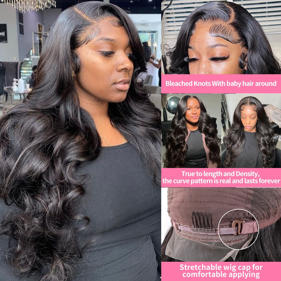250 Density 30 32 40 Inch Body Wave Transparent - your-beauty-matters