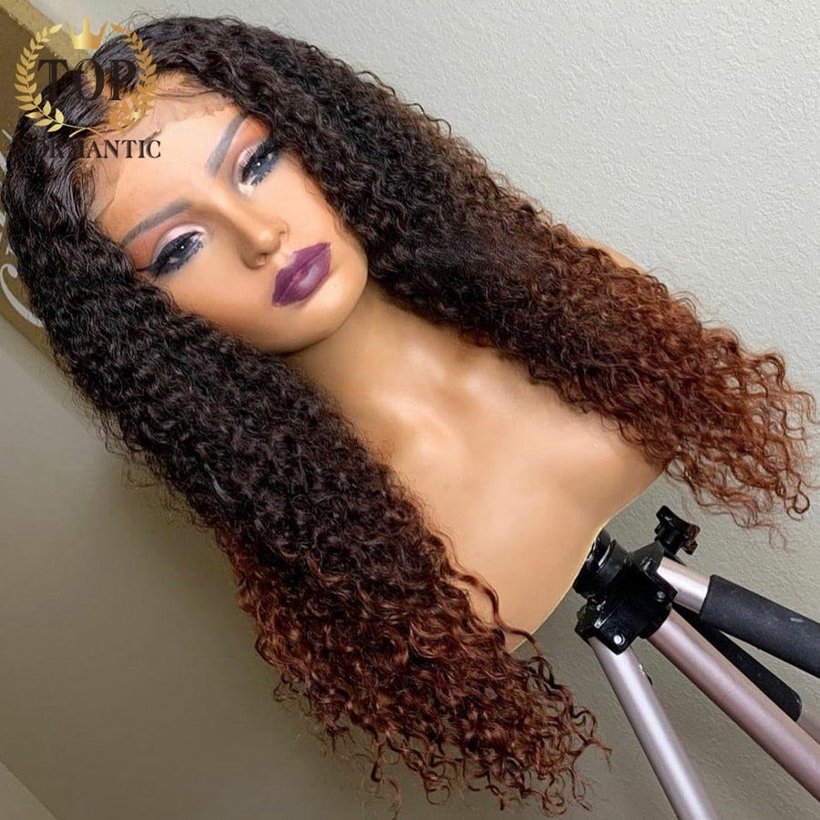 Topnormantic Ombre Brown Color Remy Human Hair Pre-plucked -180 Density