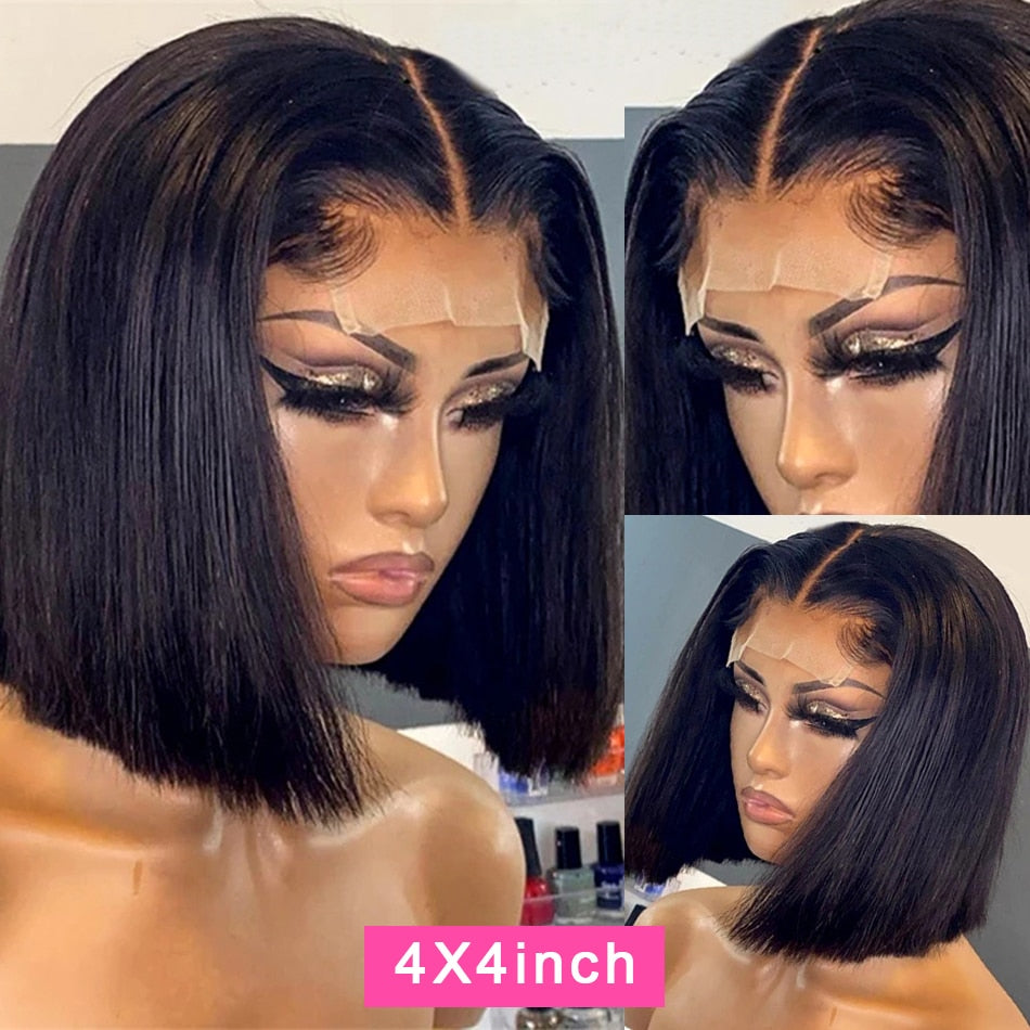 Short Bob Wig Straight Lace Frontal Human Hair Wigs - your-beauty-matters