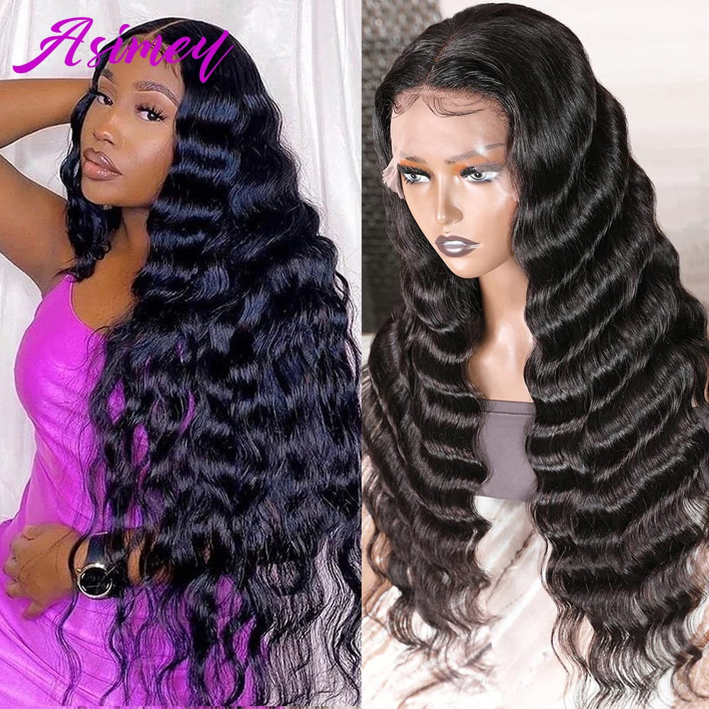 30 32 Inch Loose Deep Wave Frontal Wig 13x4 HD Lace Front Human Hair Wig Pre Plucked HD Transparent Lace Wig - your-beauty-matters