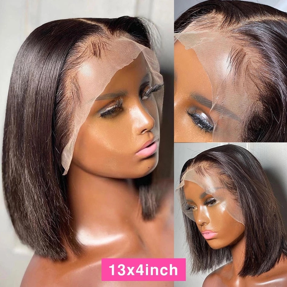 Short Bob Wig Straight Lace Frontal Human Hair Wigs - your-beauty-matters