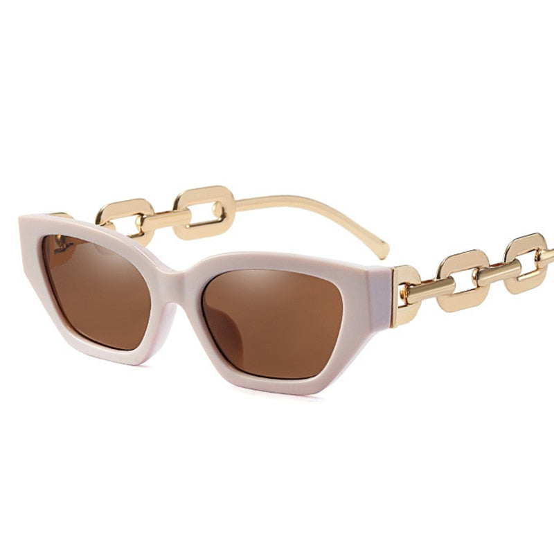 Vintage Cat Eye with Small Gold Metal Chain