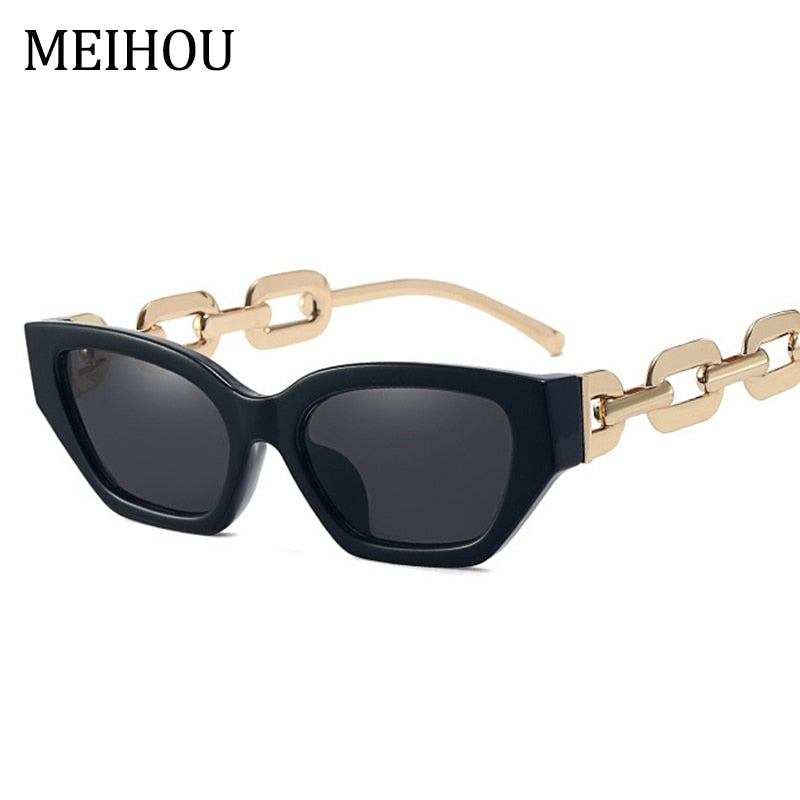 Vintage Cat Eye with Small Gold Metal Chain