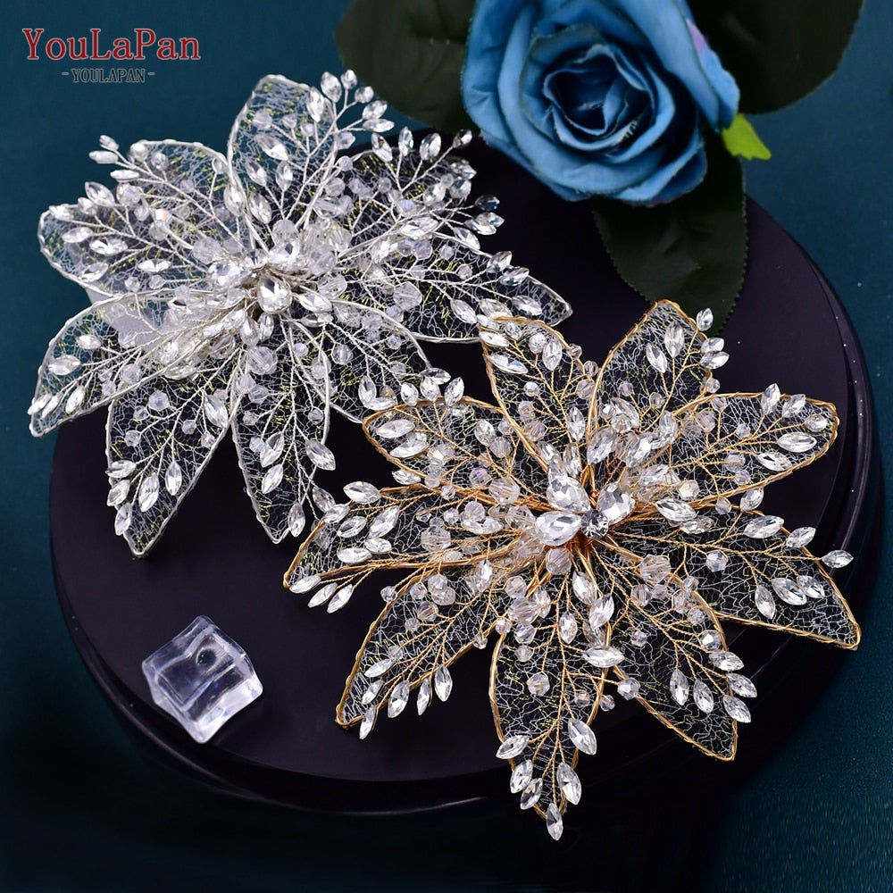 YouLaPan HP217 Wedding Floral Headpieces with Duckbill Clip