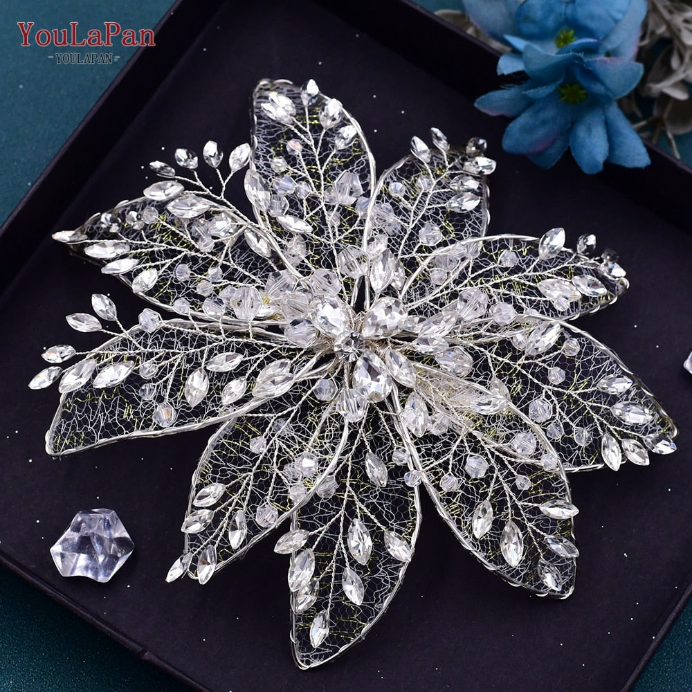 YouLaPan HP217 Wedding Floral Headpieces with Duckbill Clip