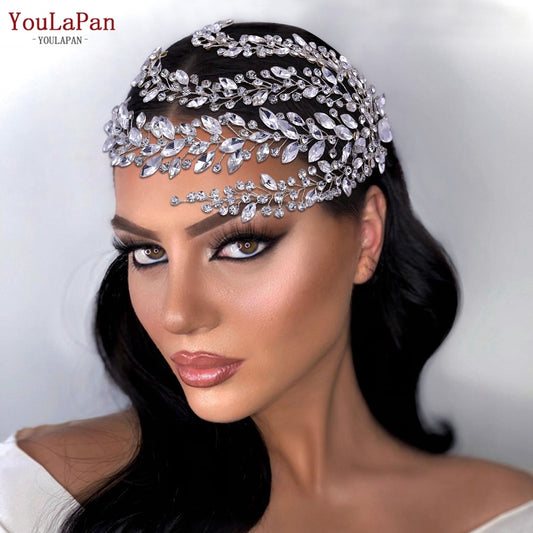 YouLaPan HP458 Luxury Rhinestone Bridal Hair Vine with Comb