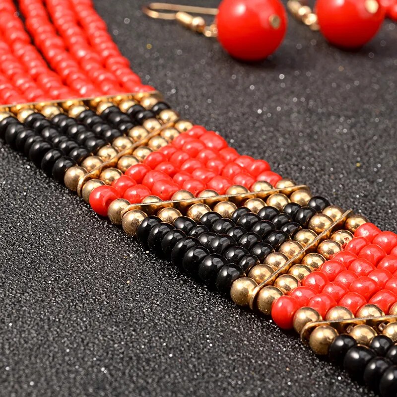 UDDEIN African bead jewelry sets