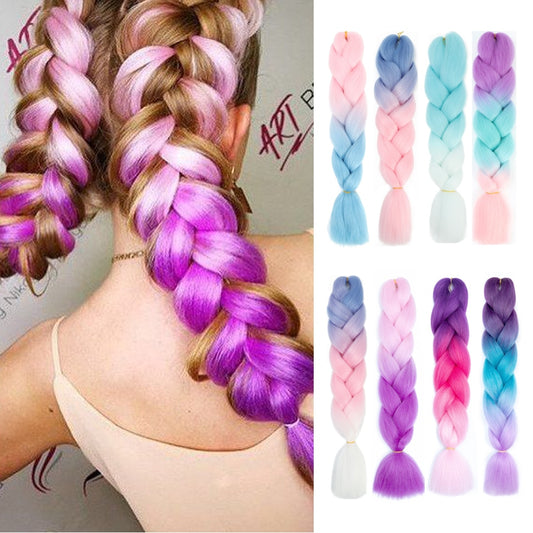 Dream Like 24 inch Ombre Color Synthetic Hair Braids Pre Stretched Wholesale Jumbo Braiding KaneKalon Hair Extensions 100g/pcs| |
