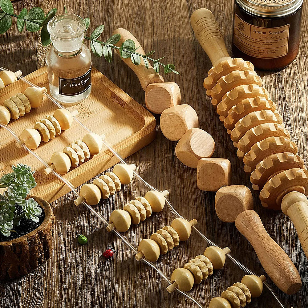 6 In 1 Wood Therapy Massage Tool Lymphatic Drainage