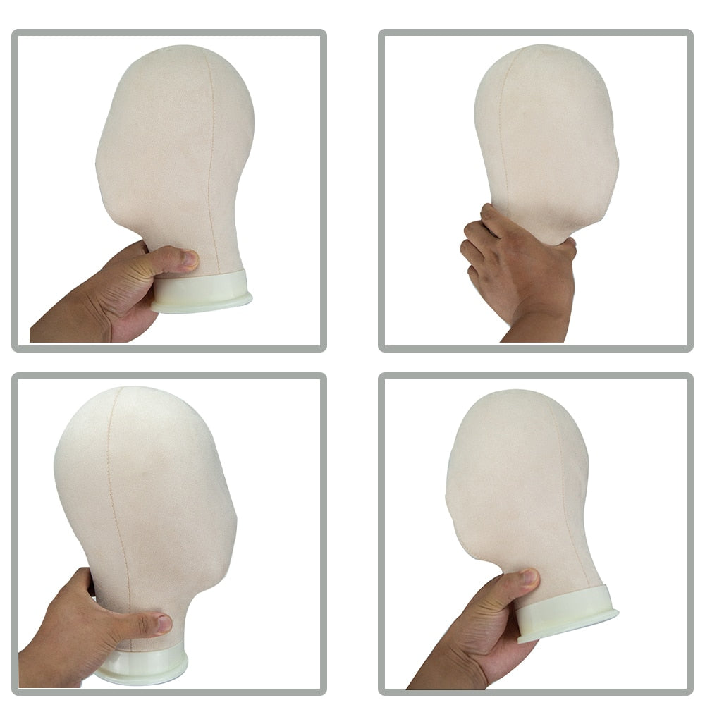 Mannequin Head Wig Stand Canvas Block Head With Adjustable Mannequin Head Tripod For Wigs Making