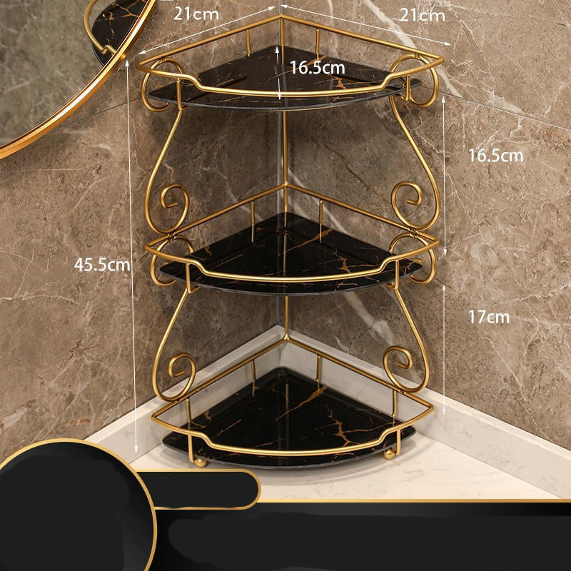 Light Luxury Triangle Bathroom Storage Shelf Vanity - your-beauty-matters