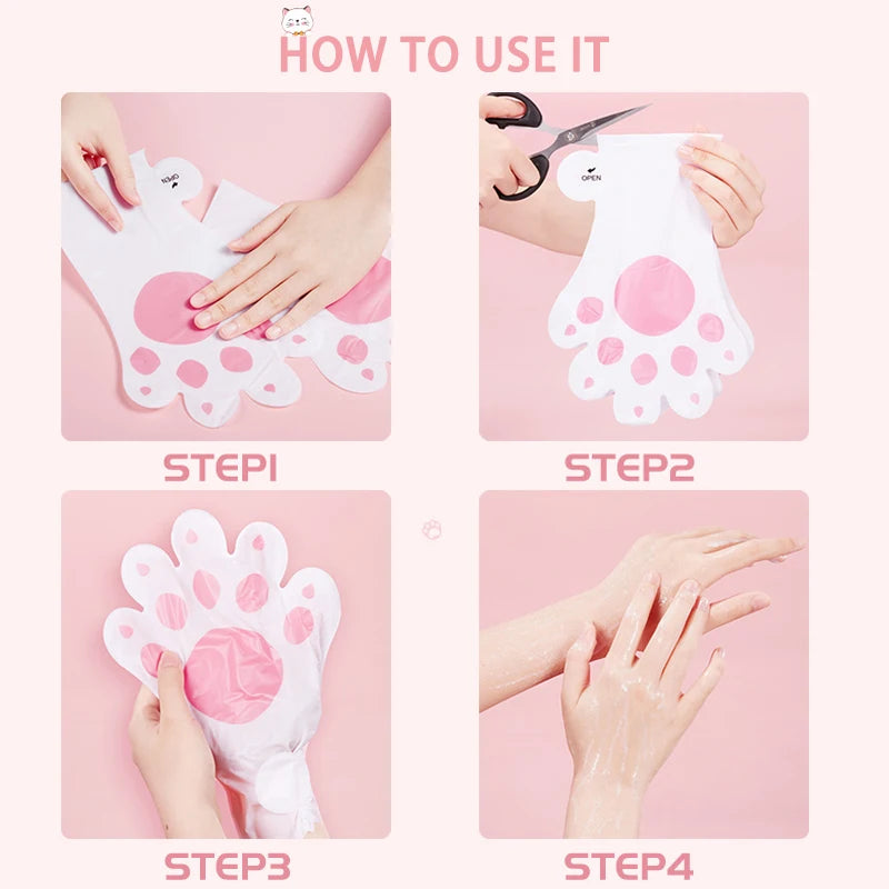 Niacinamide Goat Milk Rejuvenation Cat Moisturizing Hand Mask