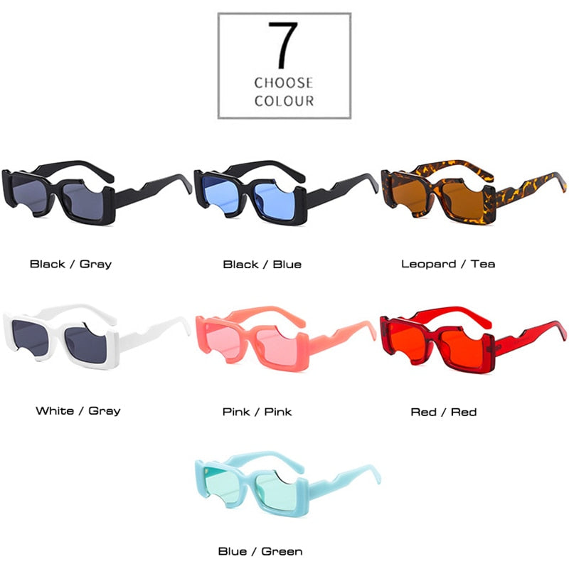 SO&EI Ins Rectangle Sunglasses - Vintage Candy Color Eyewear UV400 Sunglasses