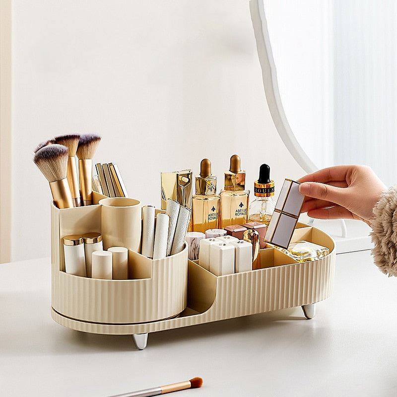 Desktop Cosmetic Organizer for Brushes 360° Rotating Makeup Brush Holder