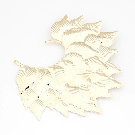 Gold And Silver Elf Multi-layer Leaves And Leaves Big Ear Hanging - your-beauty-matters