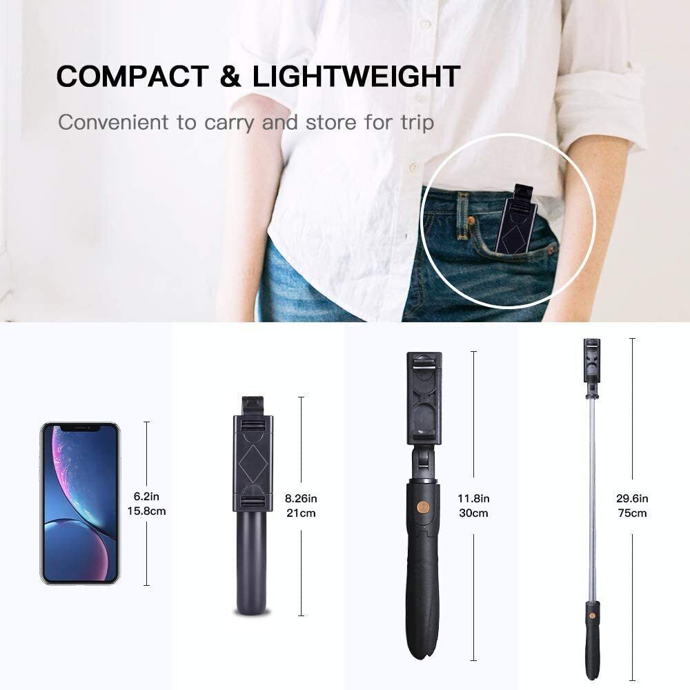 Extendable Selfie Stick Monopod Tripod Wireless Remote Shutter For Cell Phone - your-beauty-matters